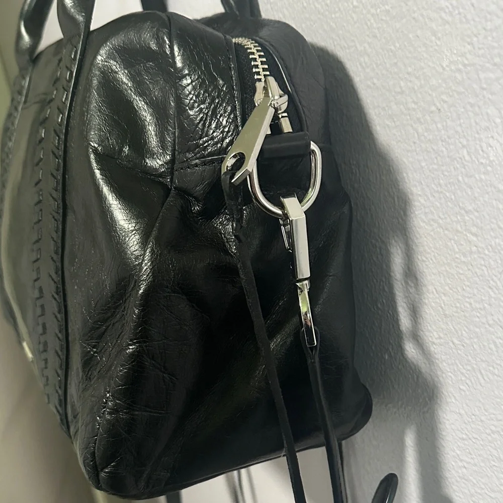 Rebecca Minkoff Vanity Zip Black Leather Satchel - Picture 5 of 16